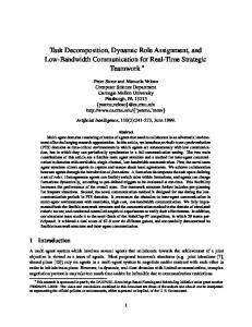 Task Decomposition, Dynamic Role Assignment ... - MIT Media Lab