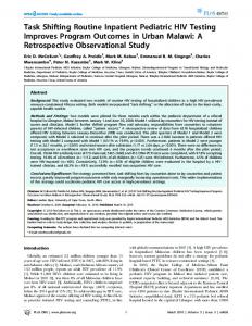 Task Shifting Routine Inpatient Pediatric HIV Testing ... - CiteSeerX