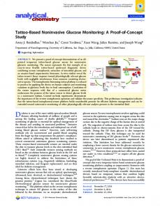 Tattoo-Based Noninvasive Glucose Monitoring - American Chemical ...