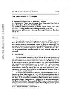 Tau Neutrinos at EeV Energies