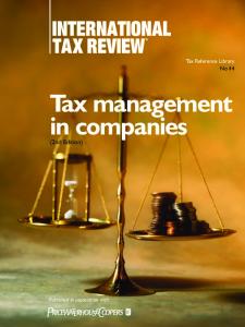 Tax management in companies