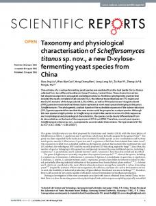 Taxonomy and physiological characterisation of