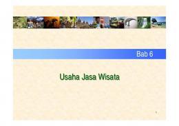 Tayangan Bab 6 Usaha Jasa Wisata