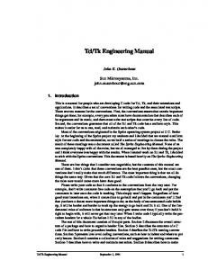 Tcl/Tk Engineering Manual