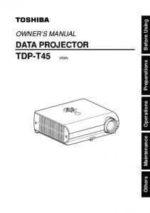 TDP-T45 (XGA) - Projector Central