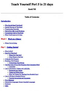 Teach Yourself Perl 5 in 21 days