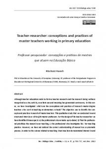 Teacher-researcher: conceptions and practices of master ... - PUCPR