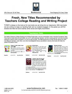 Teachers College Recommendations