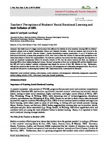 Teachers' Perceptions of Students' Social Emotional ...