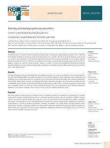 Teaching and learning quaternary prevention - Revista Brasileira de