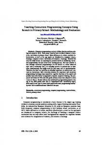 Teaching Concurrent Programming Concepts ... - Online-Journals.org
