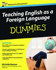 Teaching English as a Foreign Language For Dummies - Noel's ESL ...