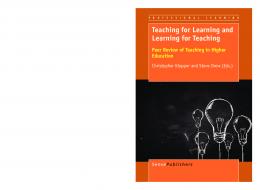Teaching for Learning and Learning for Teaching - Sense Publishers