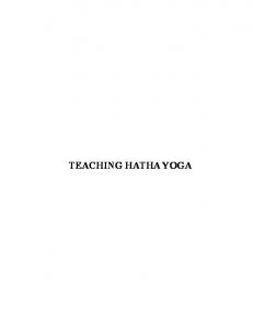 TEACHING HATHA YOGA - Open Source Yoga