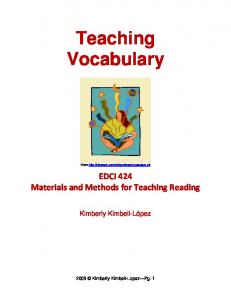 Teaching Vocabulary