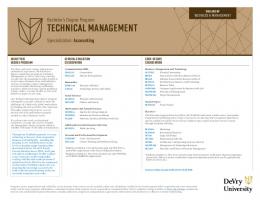 Technical Management - DeVry University