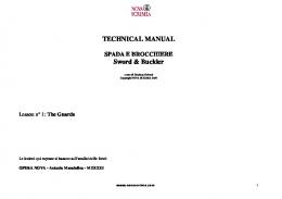 TECHNICAL MANUAL Sword & Buckler