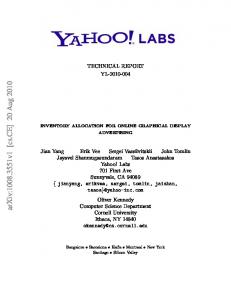 TECHNICAL REPORT YL-2010-004