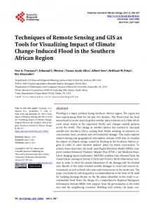 Techniques of Remote Sensing and GIS as Tools for Visualizing ...