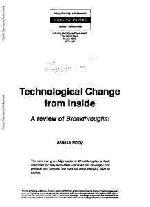 Technological Change from Inside