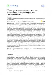 Technological Entrepreneurship - MDPI