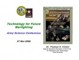 Technology for Future Warfighting