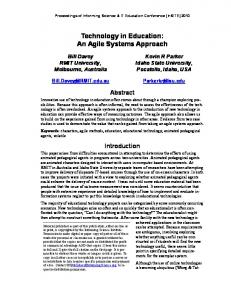 Technology in Education: An Agile Systems Approach