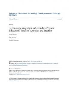 Technology Integration in Secondary Physical Education: Teachers ...