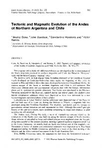 Tectonic and Magmatic Evolution of the Andes of ... - Science Direct