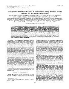 Teicoplanin Pharmacokinetics in Intravenous Drug Abusers Being ...