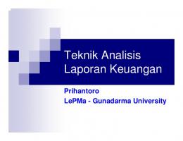 Teknik Analisis Laporan Keuangan