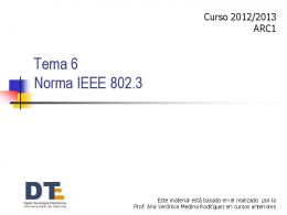 Tema 6 Norma IEEE 802.3 - RODAS