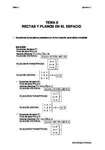 TEMA 6: RECTAS Y PLANOS EN EL ESPACIO