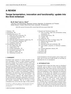 Tempe fermentation, innovation and ... - Wiley Online Library