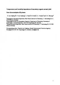 Temperature and humidity dependence of secondary ...