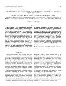 temperature and myogenesis in embryos of the atlantic herring clupea ...