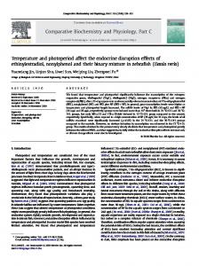 Temperature and photoperiod affect the endocrine ...