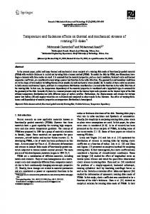 Temperature and thickness effects on thermal and mechanical ...