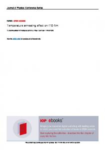 Temperature annealing effect on ITO film