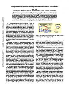 Temperature dependence of ambipolar diffusion in silicon-on-insulator