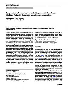 Temperature effects on carbon and nitrogen ... - Springer Link