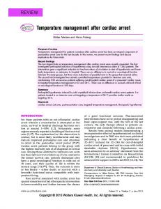 Temperature management after cardiac arrest - IngentaConnect