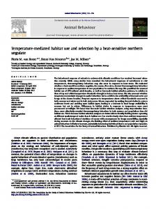 Temperature-mediated habitat use and selection by a heat ... - PURE