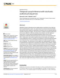 Temporal causal inference with stochastic audiovisual sequences