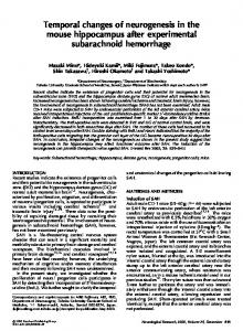 Temporal changes of neurogenesis in the mouse