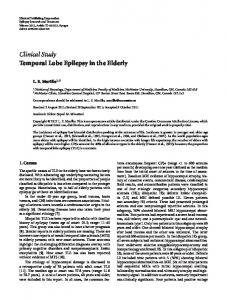 Temporal Lobe Epilepsy in the Elderly