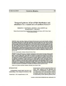 Temporal patterns of larval fish distribution and abundance in a ...