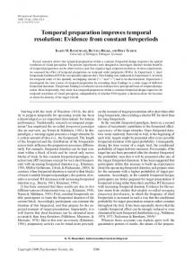 Temporal preparation improves temporal resolution ... - Springer Link