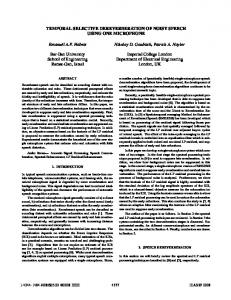 Temporal Selective Dereverberation of Noisy Speech ... - IEEE Xplore