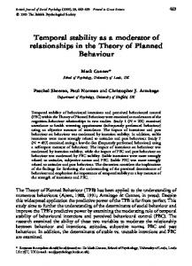 Temporal stability as a moderator of relationships in